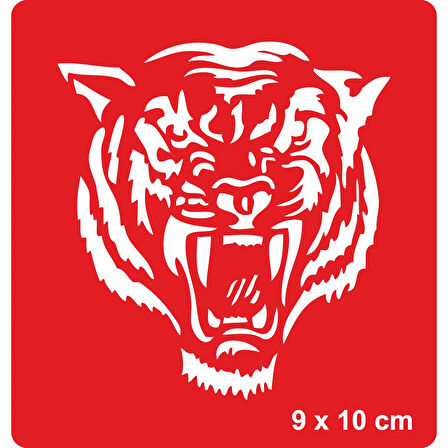 Kükreyen Kaplan Tattoo Geçici Dövme Şablonları Kına Kalıpları