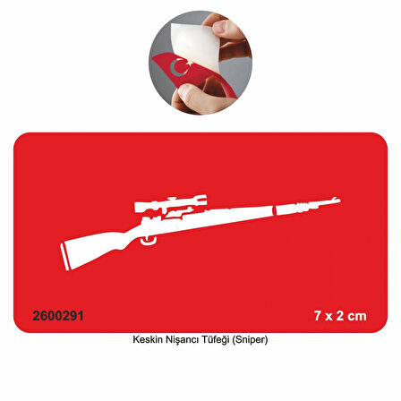 Nişancı Tüfeği Silah  Tattoo Geçici Dövme Şablonları Kına Kalıpları