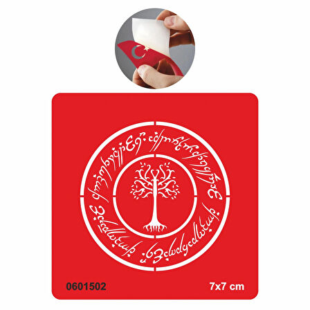 Elf Yazısı Ağaç Tattoo Geçici Dövme Şablonları Kına Kalıpları