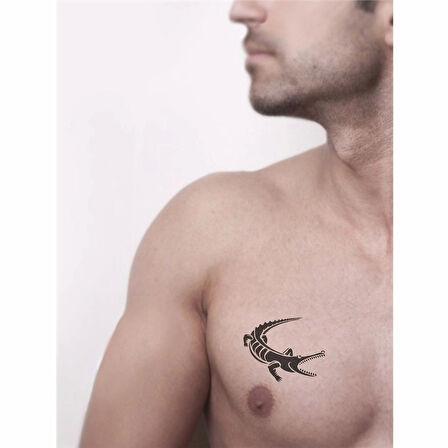 Nehirde Hint Timsah Tattoo Geçici Dövme Şablonları Kına Kalıpları