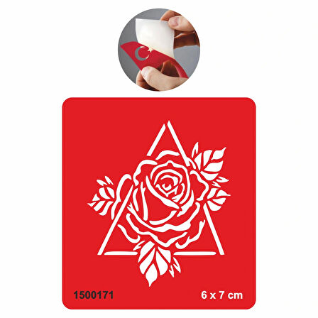 Doğada Valknut Gül Tattoo Geçici Dövme Şablonları Kına Kalıpları