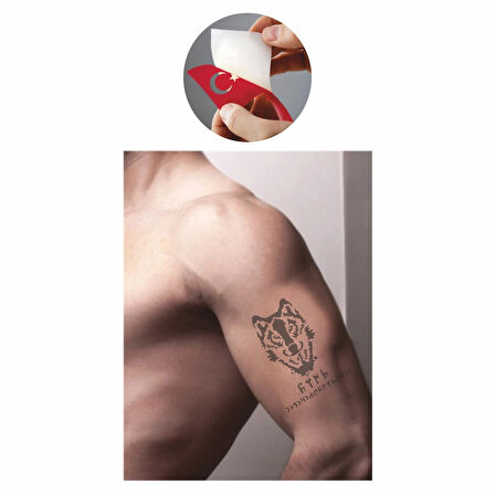 Bozkurt Türk Tattoo Geçici Dövme Şablonları Kına Kalıpları