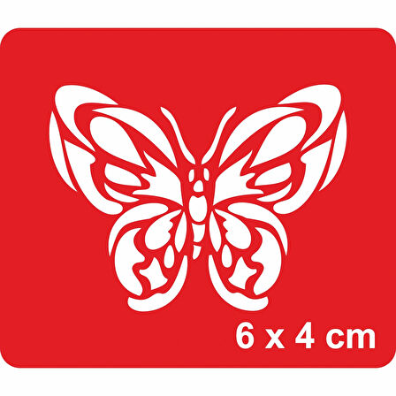 Papyon Kelebek-1 Tattoo Geçici Dövme Şablonları Kına Kalıpları