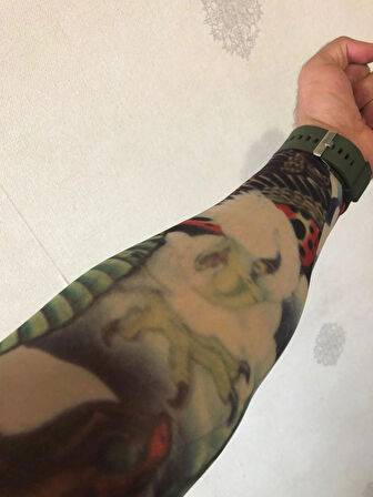 Giyilebilir Çorap Dövme Kartal Dövmesi Çift Kol