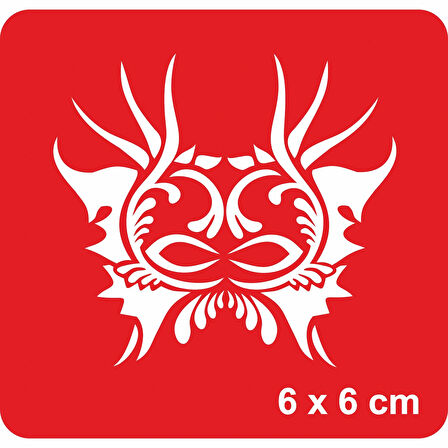 Maskeli Balo Tattoo Geçici Dövme Şablonları Kına Kalıpları