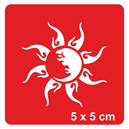 Güneş Tutulması Tattoo Geçici Dövme Şablonları Kına Kalıpları