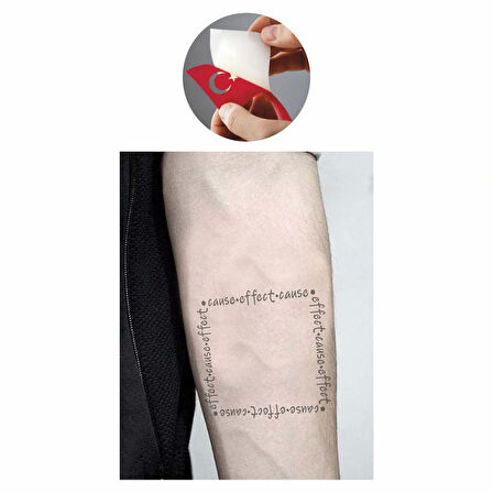 Neden-Sonuç-Neden  Tattoo Geçici Dövme Şablonları Kına Kalıpları