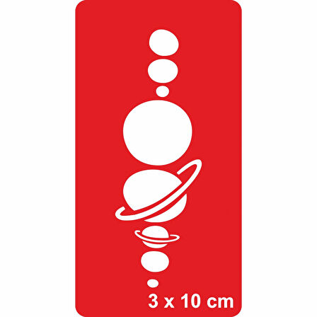 Gezegenler Alemi Tattoo Geçici Dövme Şablonları Kına Kalıpları