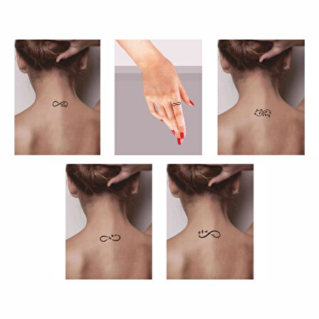 Sonsuzluklar 5'li Set Geçici Dövme Kına Şablonu