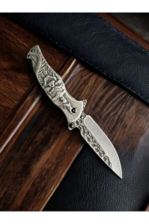 AlsepeteAvm Kuru Kafa İşlemeli Kamp Çakısı