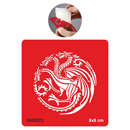 Üç Başlı Ejderha Tattoo Geçici Dövme Şablonları Kına Kalıpları