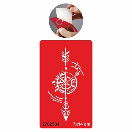 Şans Getiren Pusula Tattoo Geçici Dövme Şablonları Kına Kalıpları