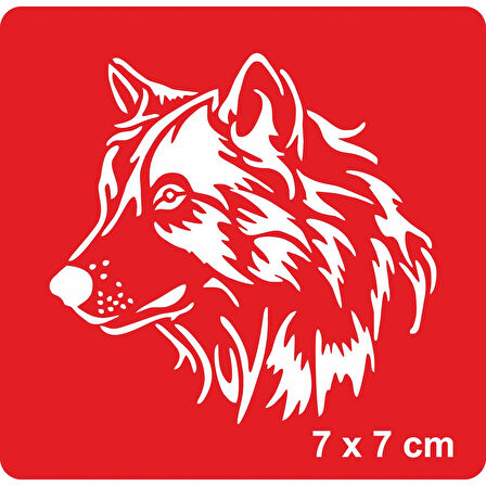 Güzel Yüzlü Kurt Tattoo Geçici Dövme Şablonları Kına Kalıpları