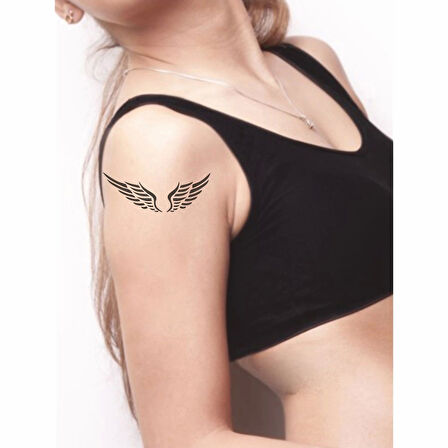 Zarif Kanatlar Tattoo Geçici Dövme Şablonları Kına Kalıpları