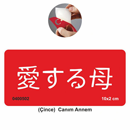 Canım Annem Çince Tattoo Geçici Dövme Şablonları Kına Kalıpları