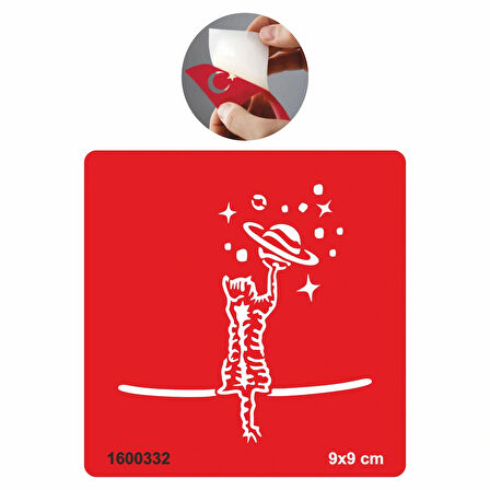 Şanslı Kedi Tattoo Geçici Dövme Şablonları Kına Kalıpları