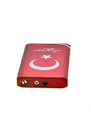 Hdmarketim Rezistanslı Rüzgarda Sönmez Metal Türk Bayraklı Çakmak Ultra Ince 5833