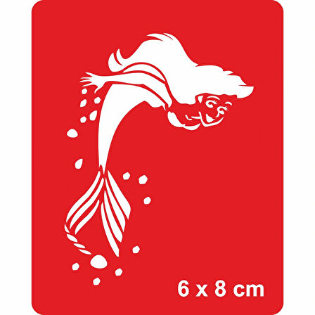 Deniz Kızı Tattoo Geçici Dövme Şablonları Kına Kalıpları