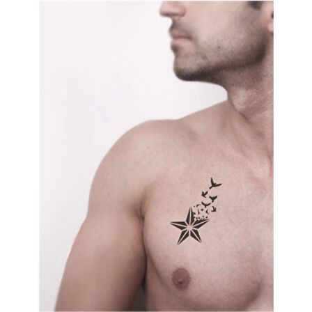 Asi Yıldız Tattoo Geçici Dövme Şablonları Kına Kalıpları