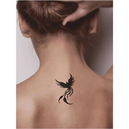 Zümrüd-ü Anka Tattoo Geçici Dövme Şablonları Kına Kalıpları