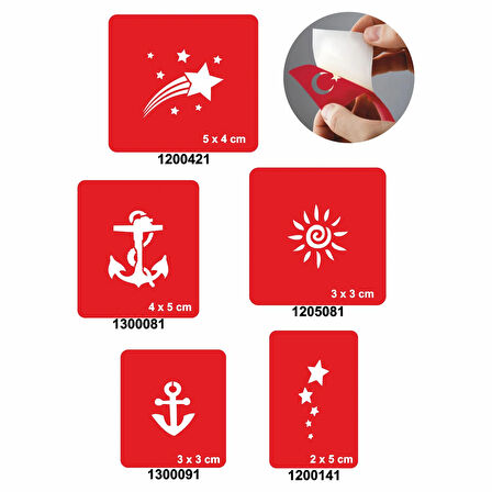 Gökyüzü Herkesindir 5'li Set Geçici Dövme Kına Şablonu