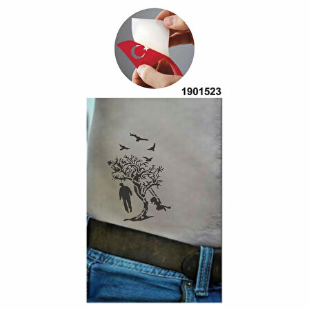 Yaşam Ve Ölüm Ağaç Tattoo Geçici Dövme Şablonları Kına Kalıpları