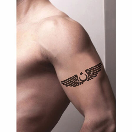 Türk Kuşu Kanatları Tattoo Geçici Dövme Şablonları Kına Kalıpları