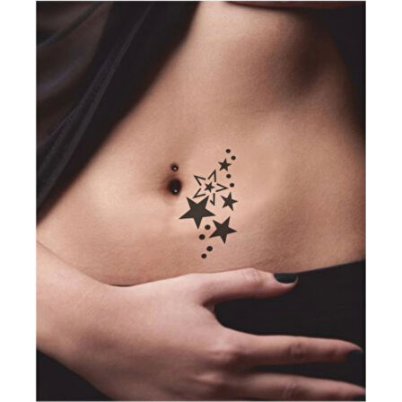 Yıldızlar Işıl Işıl! Tattoo Geçici Dövme Şablonları Kına Kalıpları