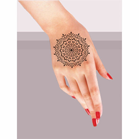 Mandala 355 Tattoo Geçici Dövme Şablonları Kına Kalıpları