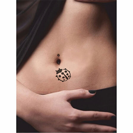 Uğur Böceği-1 Tattoo Geçici Dövme Şablonları Kına Kalıpları