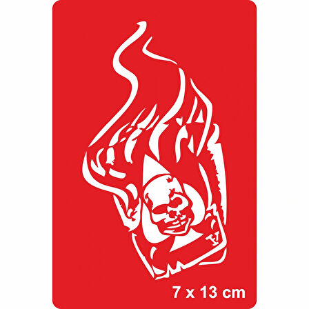 Kuru Kafa İskambil Tattoo Geçici Dövme Şablonları Kına Kalıpları