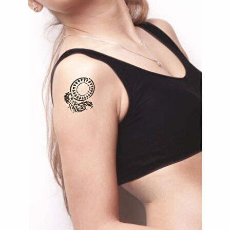 Düş Kapanı(Dream Catcher) Tüy Mandala  Tattoo Geçici Dövme Şablonları Kına Kalıpları