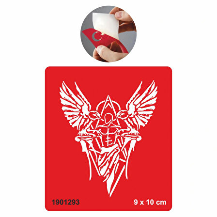 Omzunda Kuşlar Kanatlı Adam Tattoo Geçici Dövme Şablonları Kına Kalıpları