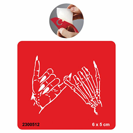 Lades iskelet elleri Tattoo Geçici Dövme Şablonları Kına Kalıpları