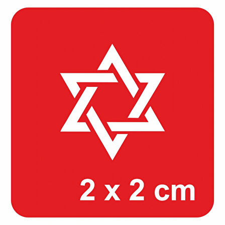 Davud'un Yıldızı Tattoo Geçici Dövme Şablonları Kına Kalıpları