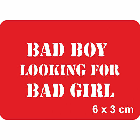 Bad Boy Looking For Bad Girl Tattoo Geçici Dövme Şablonları Kına Kalıpları