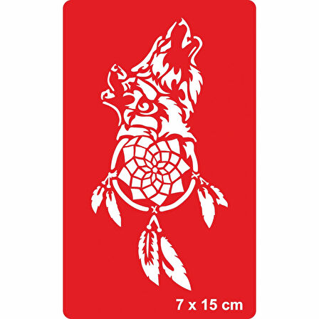 Düşlerin Gerçeği Kurt Tattoo Geçici Dövme Şablonları Kına Kalıpları