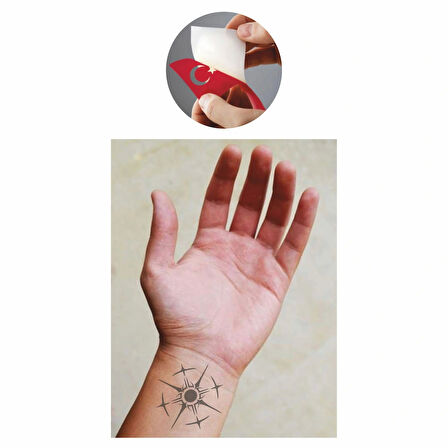 Viking Motifi Tattoo Geçici Dövme Şablonları Kına Kalıpları