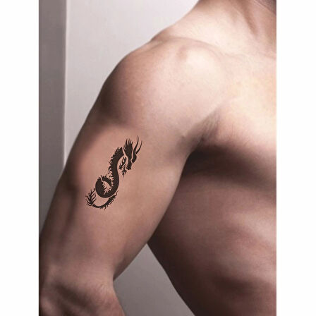 Güçlü Yılan Ejderha Tattoo Geçici Dövme Şablonları Kına Kalıpları