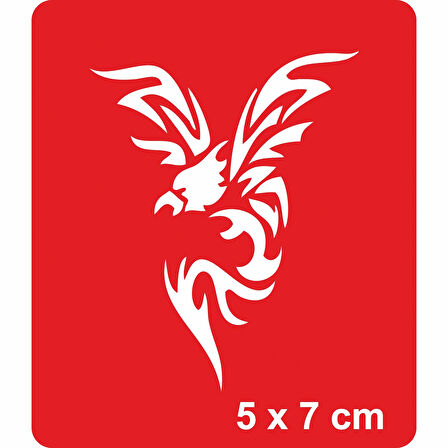 Saldırgan Ejderha Tattoo Geçici Dövme Şablonları Kına Kalıpları