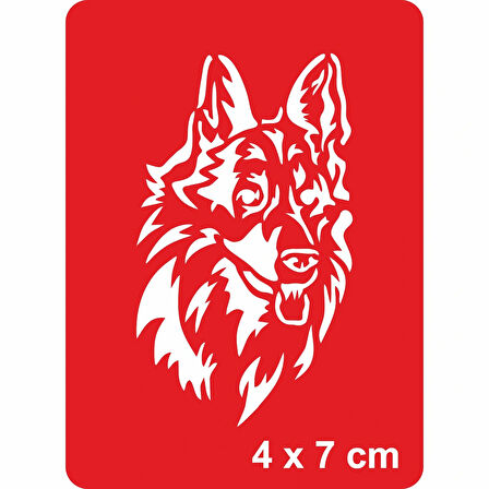 Alman Kurdu Köpek  Tattoo Geçici Dövme Şablonları Kına Kalıpları