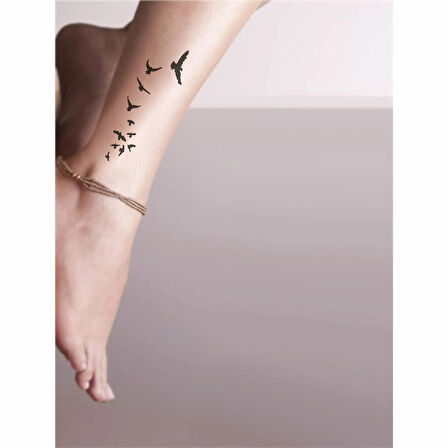 Göçmen Kuş Dansı  Tattoo Geçici Dövme Şablonları Kına Kalıpları