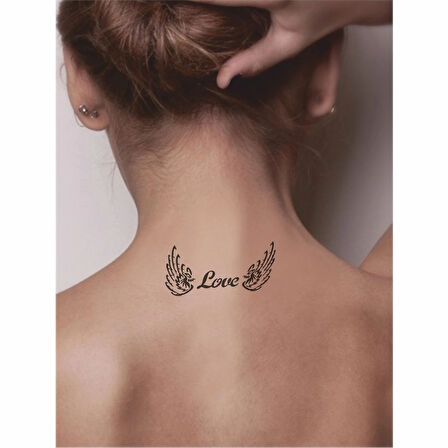 Aşkın Kanatları Var! Tattoo Geçici Dövme Şablonları Kına Kalıpları