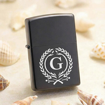 G Harfli Kişiye Özel Harf Baskılı Benzinli Çakmak