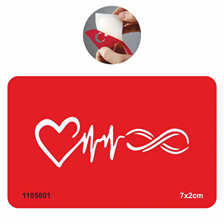 Kalp Nabız Sonsuzluk Tattoo Geçici Dövme Şablonları Kına Kalıpları