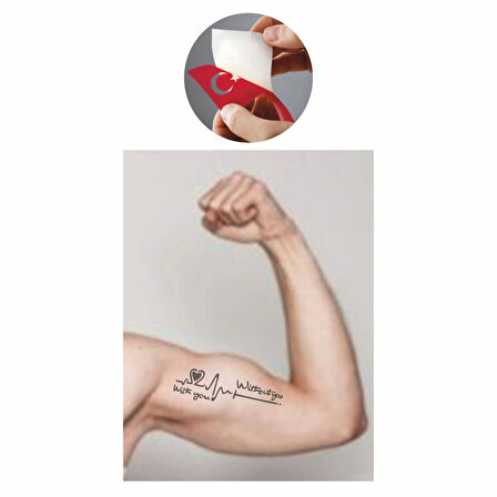 Seninle Ve Sensiz  Tattoo Geçici Dövme Şablonları Kına Kalıpları