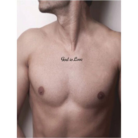 Tanrı Aşktır Tattoo Geçici Dövme Şablonları Kına Kalıpları