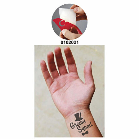 Damat Takımı  Tattoo Geçici Dövme Şablonları Kına Kalıpları