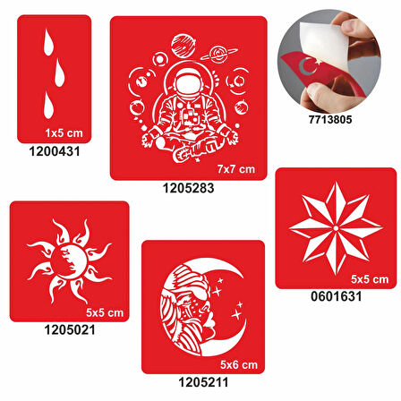 Öte Alemler 5 li Set Geçici Dövme Kına Şablonu