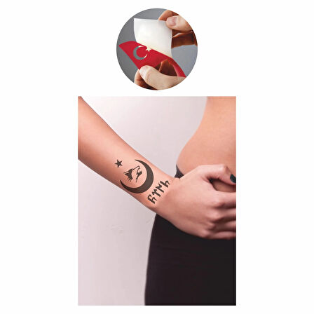 Asil Kan Göktürkçe Bozkurt Tattoo Geçici Dövme Şablonları Kına Kalıpları